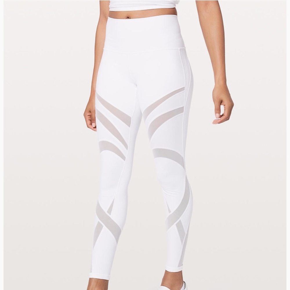 🍋Lululemon Wunder Under HR7/8 TightMesh leggings